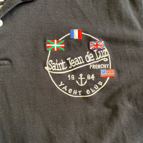 Paul Lucas garment navy polo embroidered double sided mens XXXL tall yacht club - Picture 7 of 9